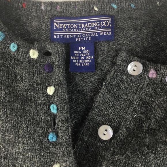 Newton Trading Co Wool Cardigan Size PM - Picture 4 of 7